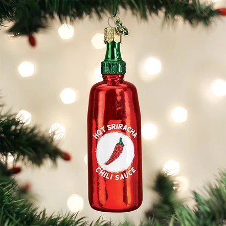 Sriracha Sauce Ornament by Old World Christmas Sriracha Sauce Ornament by Old World Christmas